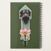 Art Deco Ostrich Blume Green Planer (Rückseite)