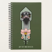 Art Deco Ostrich Blume Green Planer (Vorderseite)