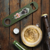 Art Deco Ostrich Blume Green Speed Flaschenöffner