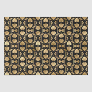Art Deco ovaler Fächer geometrisches Musterdesign Seidenpapier