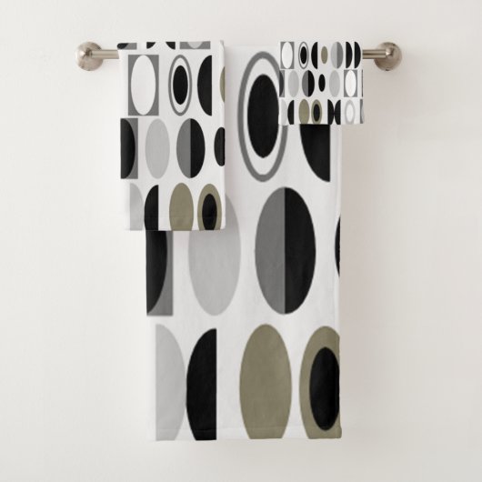 Art Deco Ovals Badhandtuch Set (Insitu)