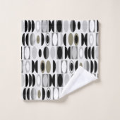 Art Deco Ovals Badhandtuch Set (Waschlappen)