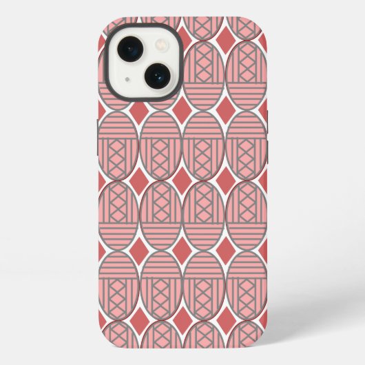 Art Deco Ovals iPhone Hülle (Rückseite)