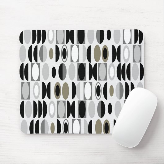 Art Deco Ovals Mousepad (Mit Mouse)