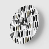 Art Deco Ovals Runde Wanduhr (Winkel)