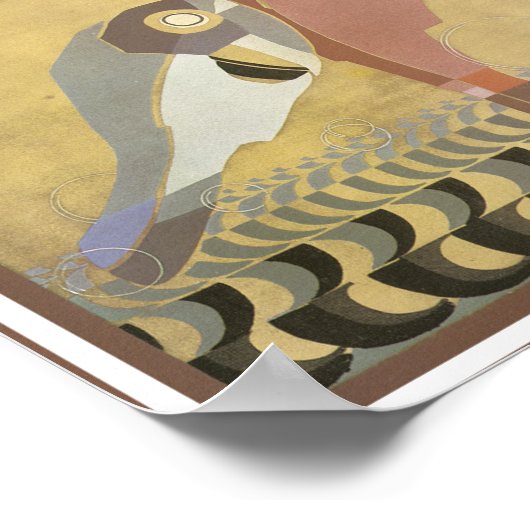 Art Deco Pair of Fish Poster (Ecke)