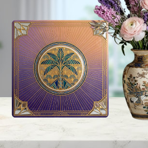 Art Deco Palme Sonnenaufgang Farbverlauf Keramikfl Fliese