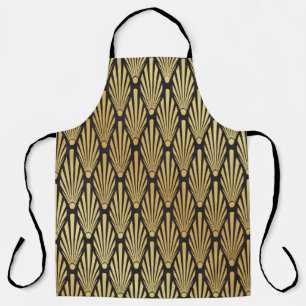 Art Deco Palmen: Schwarzes Gold. Schürze