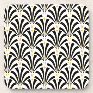 Art Deco Palmetto Fächer Benutzerdefiniertes Muste Untersetzer