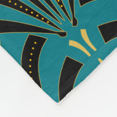 Art Deco Palmetto Monogramm Fleecedecke (Ecke)