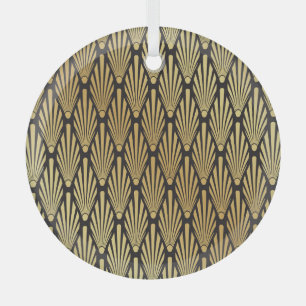 Art Deco Palms: Schwarzes Gold. Ornament Aus Glas