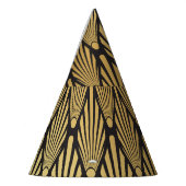 Art Deco Palms: Schwarzes Gold. Partyhütchen (Links)