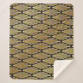 Art Deco Palms: Schwarzes Gold. Sherpadecke (Vorderseite)
