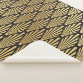 Art Deco Palms: Schwarzes Gold. Sherpadecke (3/4)