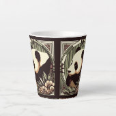 Art Deco Panda Bär 12oz Tasse (Vorderseite)