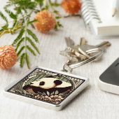 Art Deco Panda Bear Schlüsselanhänger (Seite)