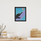 Art Deco "Panther & Butterfly" 16 x 20 Print Poster (Küche)