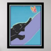 Art Deco "Panther & Butterfly" 16 x 20 Print Poster (Vorne)