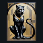Art Deco Panther Poster. Poster<br><div class="desc">Dies ist ein starkes Bild eines Art Deco Panther. Es gibt eine Aussage, die mir sagt: "Mach dich nicht mit mir zusammen." ;-) Ernsthaft, aber ich habe das Gefühl, dass dieses Poster sehr gut herausgekommen ist. Ich habe es absolut Liebe. Sehr kunst Deko in Schwarz und Gold. In einem Rahmen...</div>