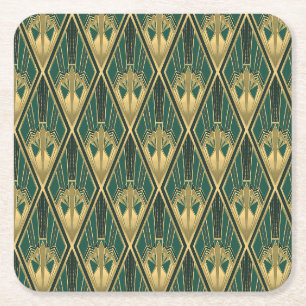 Art Deco Paper Napkins Rechteckiger Pappuntersetzer