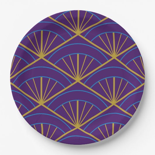 Art Deco-Papierteller Pappteller (Vorderseite)