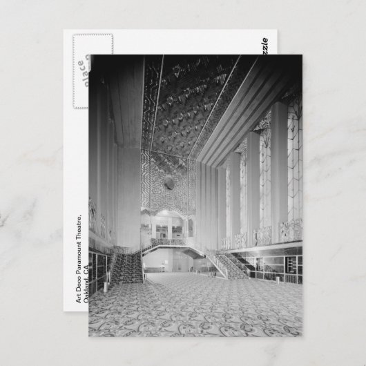 Art Deco Paramount Theater, Oakland, CA Postkarte (Vorne/Hinten)