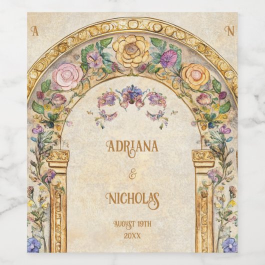 Art Deco Parco Tassino Weinetikett (Einzelnes Label)