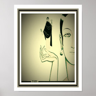 Art Deco Paris Fashion Print Poster