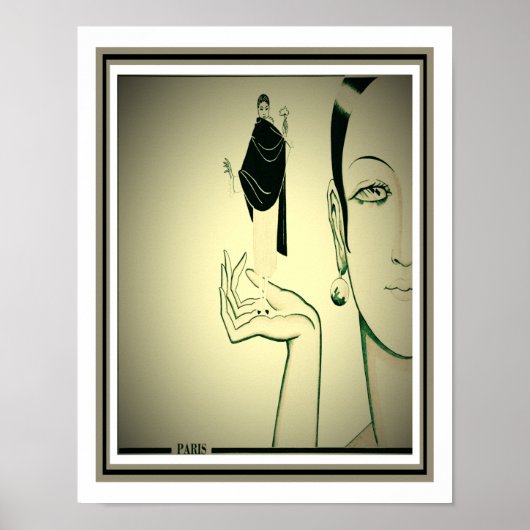 Art Deco Paris Fashion Print Poster (Vorne)
