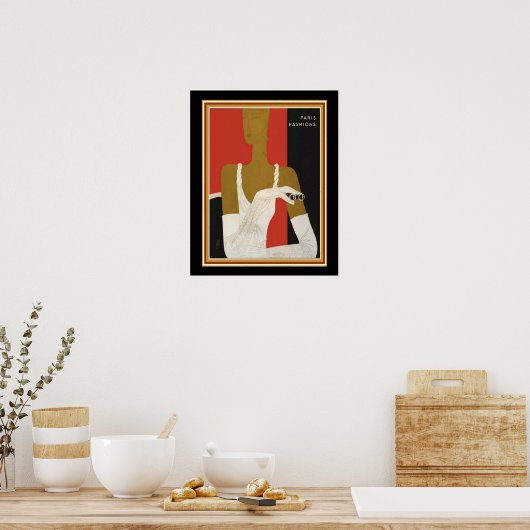 Art Deco Paris Mode Print Ca. 1931 Poster (Küche)