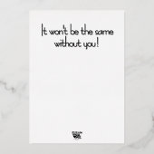 Art Deco Parisian Vintage Swans Folieneinladung (Rückseite)