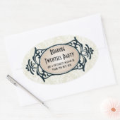 Art-Deco-Party der 20er Jahre Ovaler Aufkleber (Umschlag)