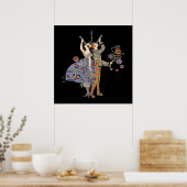 Art Deco Party Feiern Poster (Küche)