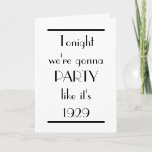 Art Deco Party feiern wie 1929 Geburtstag Karte