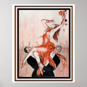 Art Deco "Party Girl" Poster 16 x 20