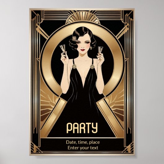 Art Deco Party Poster (Vorne)