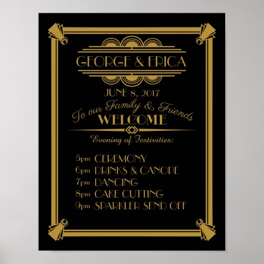 Art-Deco-Party-Tagesveranstaltung Poster (Vorne)