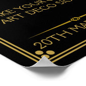 Art Deco Party WEDDING erstellen Sie Ihr eigenes S Poster (Ecke)