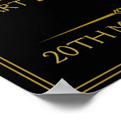 Art Deco Party WEDDING erstellen Sie Ihr eigenes S Poster (Ecke)
