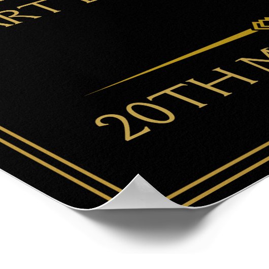 Art Deco Party WEDDING erstellen Sie Ihr eigenes S Poster (Ecke)