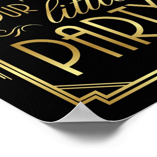 Art Deco PARTY WELCOME Signatur Poster (Ecke)