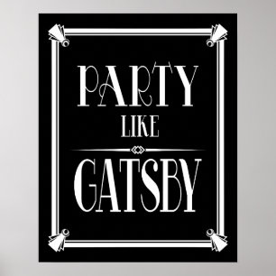 Art Deco PARTY WIE GATSBY Poster