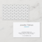 ART DECO PATTERIN IN GRAY VISITENKARTE (Vorne/Hinten)