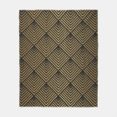 Art Deco Pattern. Seamless black and gold backgrou Fleecedecke (Vorderseite)