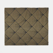 Art Deco Pattern. Seamless black and gold backgrou Fleecedecke (Vorderseite (Horizontal))
