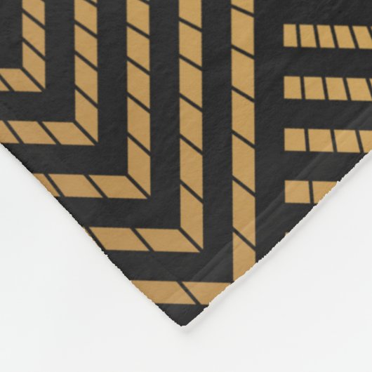 Art Deco Pattern. Seamless black and gold backgrou Fleecedecke (Ecke)