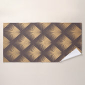 Art Deco Pattern. Seamless golden background. Mini Badehandtuch (Badehandtuch)