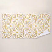 Art Deco Pattern. Seamless white and gold backgrou Badehandtuch (Badehandtuch)
