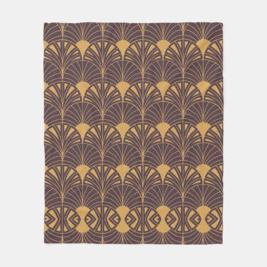 Art Deco pattern with fan-shaped motifs  Fleecedecke (Vorderseite)