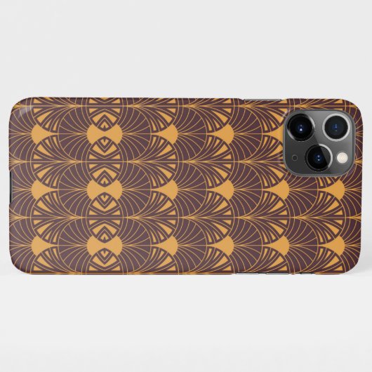 Art Deco pattern with fan-shaped motifs  iPhone Hülle (Rückseite (Horizontal))
